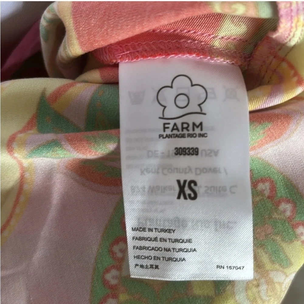 FARM Rio Beach Scarf Mini Dress Sz XS - Picture 6 of 7